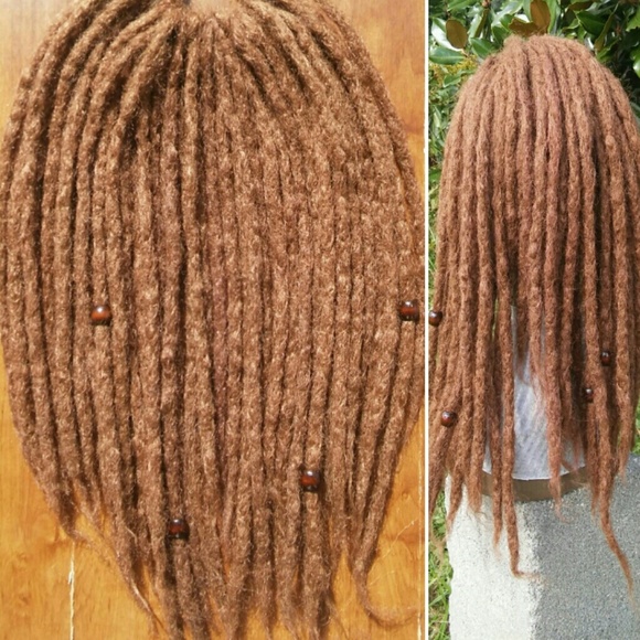 Handmade Crocheted Brown reusable dreadlocks - Picture 4 of 6